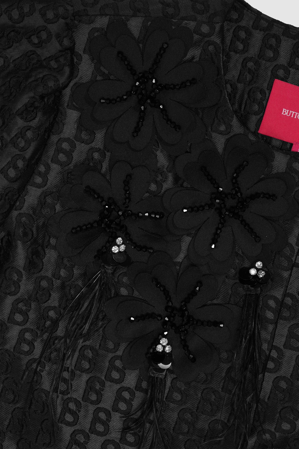 Signature Jacquard Beaded Blazer - Eclipse