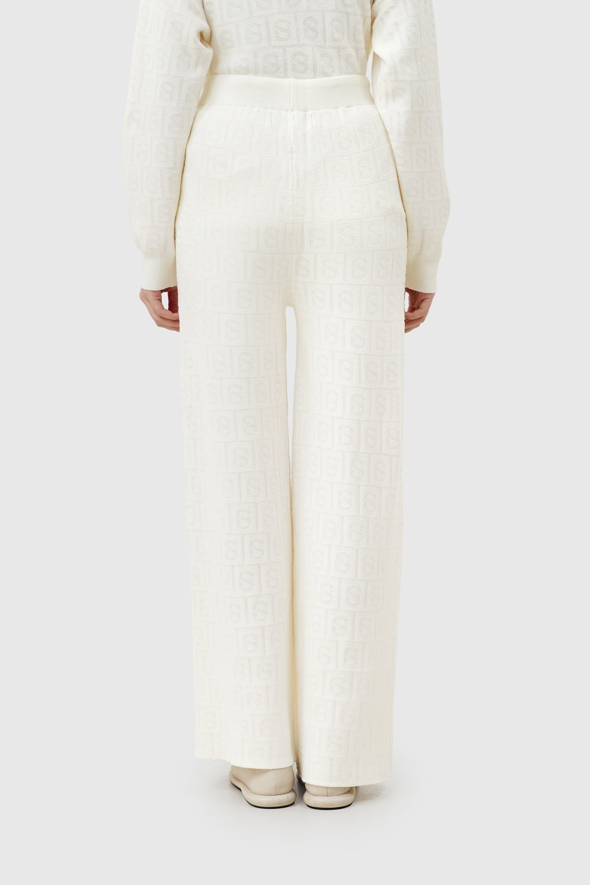 Grid Sweatshirt Set - Ivory