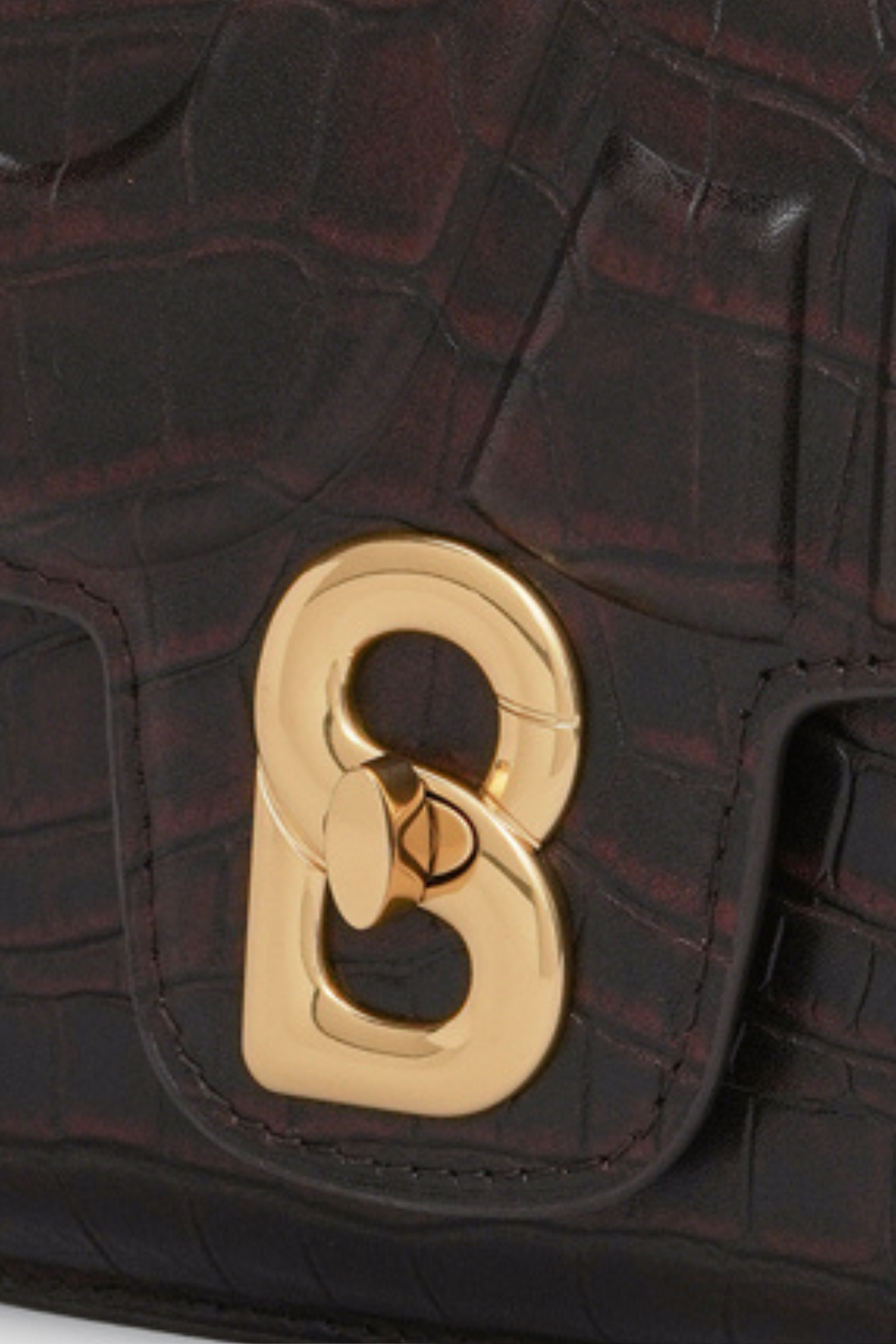 Alba Bag - Dark Chocolate in Croco