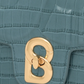 Alba Bag - Dusty Blue in Croco