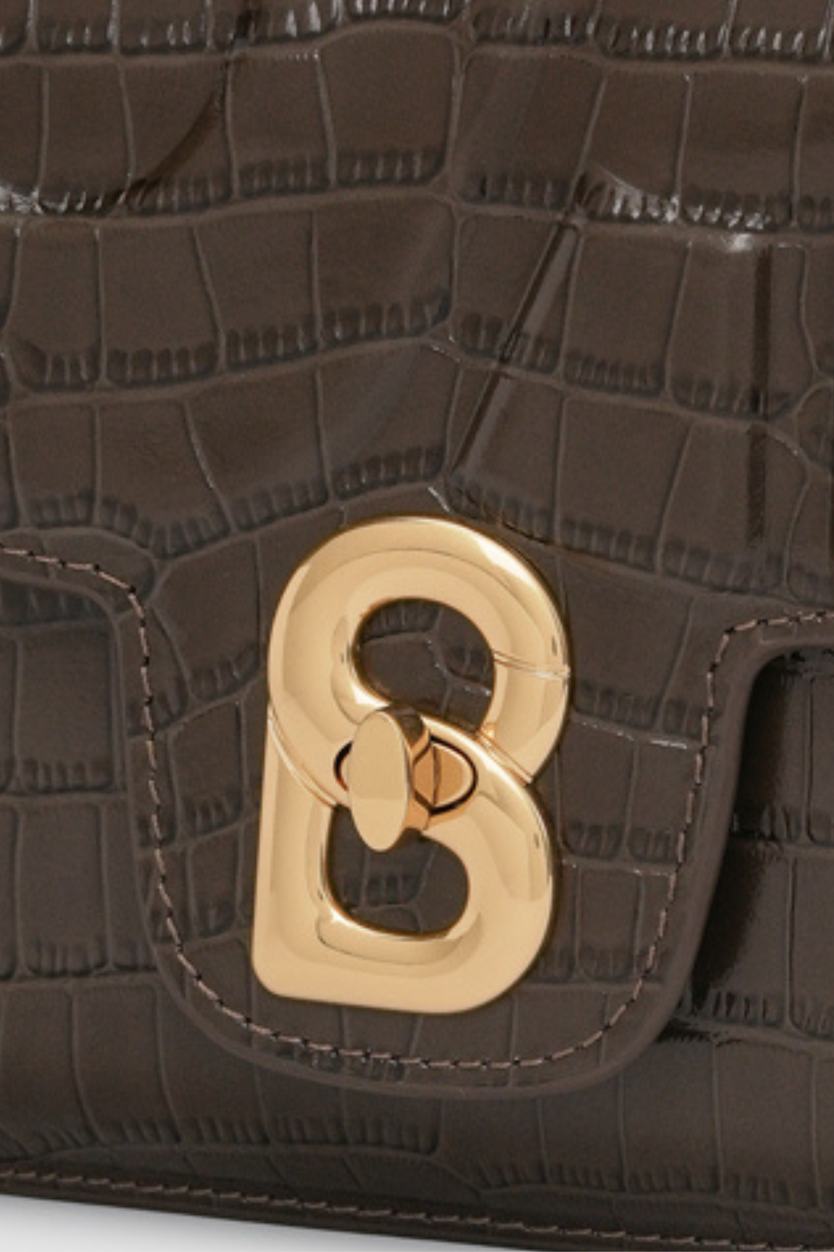 Alba Bag - Dark Mocha in Croco