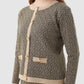Grid Cardigan Set - Brown
