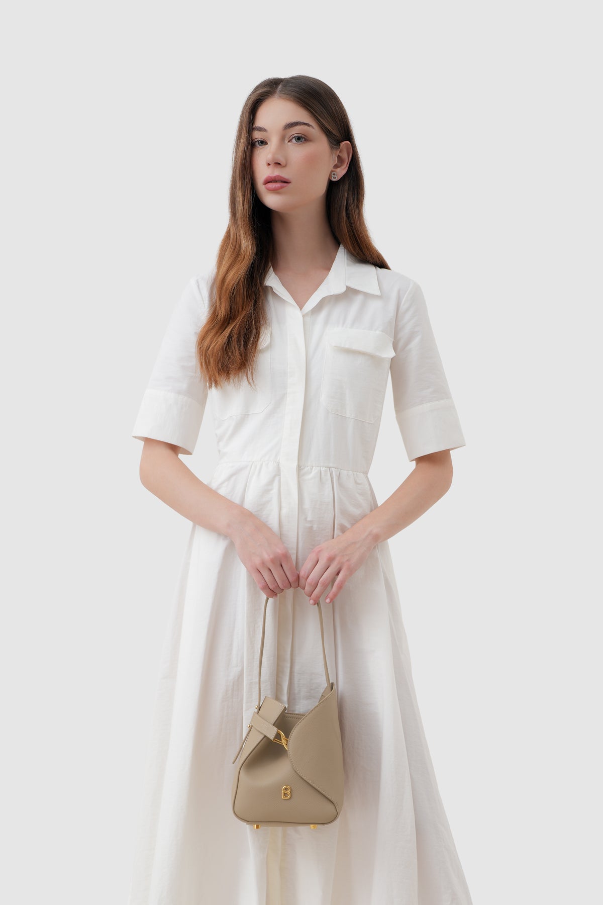 Britney Bag Small - Saffiano Leather - Clay