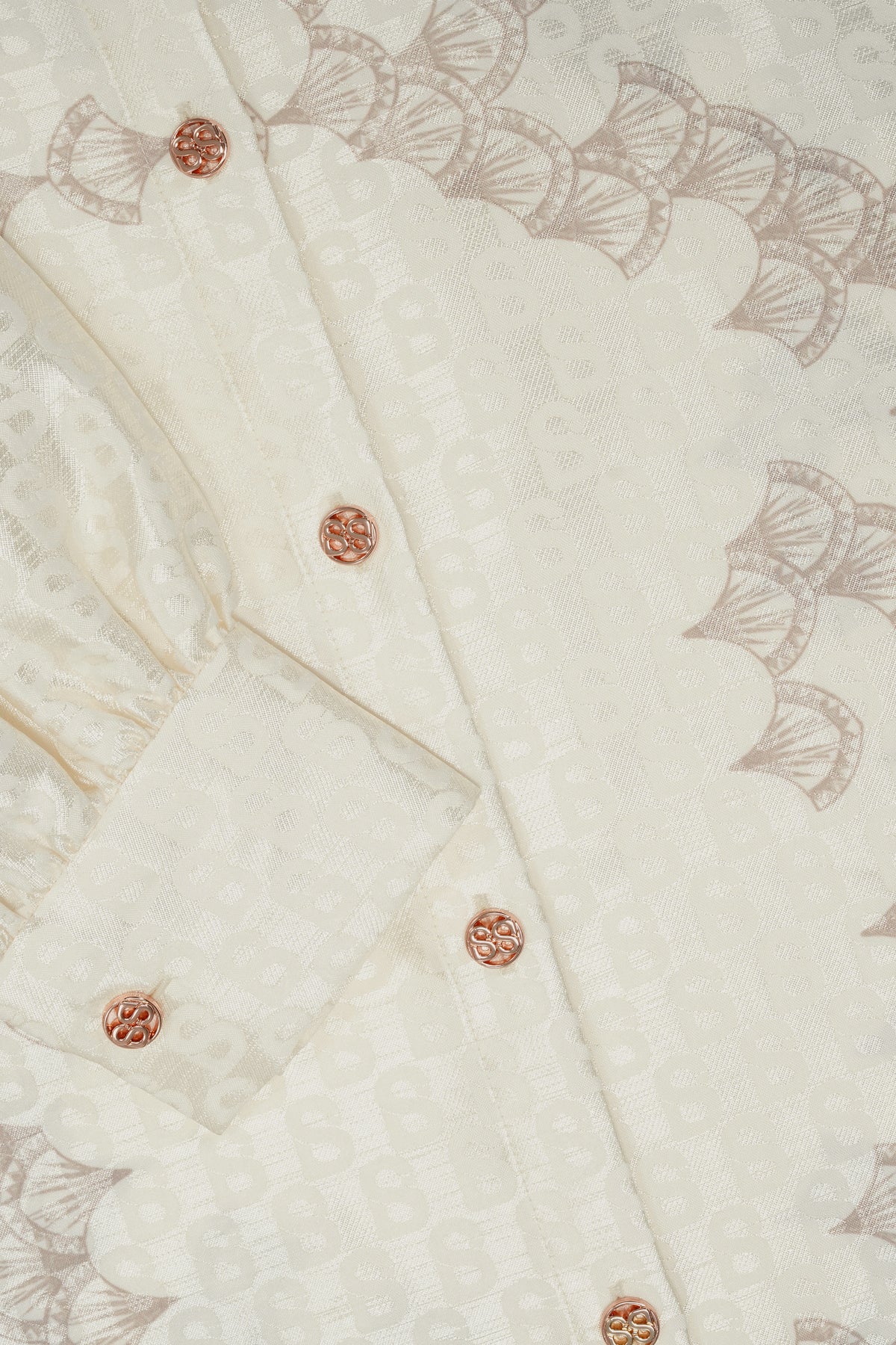 Signature Jacquard Printed Tunic - Ecru