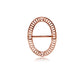 Lavish Oval Ring Brooch - Rose Gold