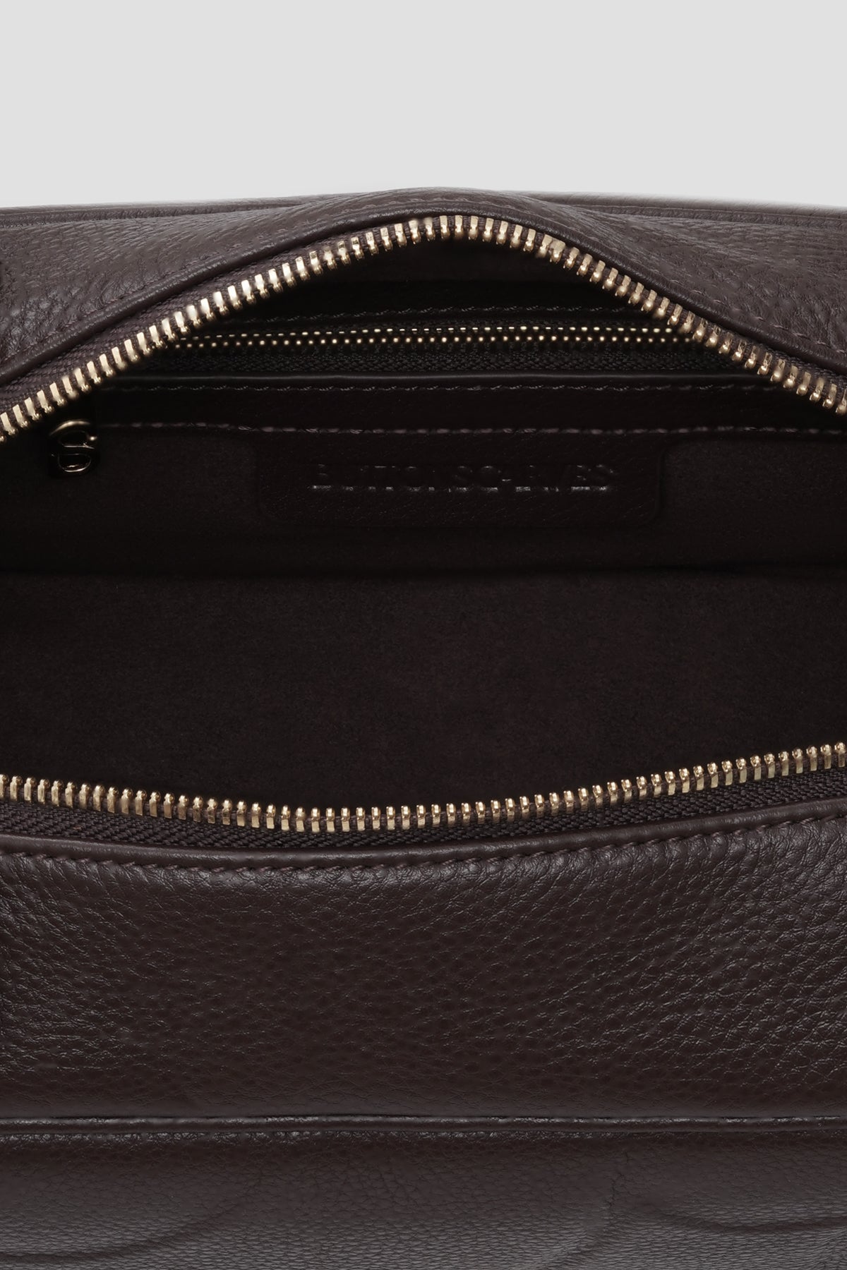 bria shoulder bag in dark brown by buttonscarves interior