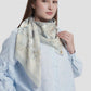 istanbul printed square scarf in dove by buttonscarves style look