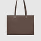 nara tote bag in brown by buttonscarves back view