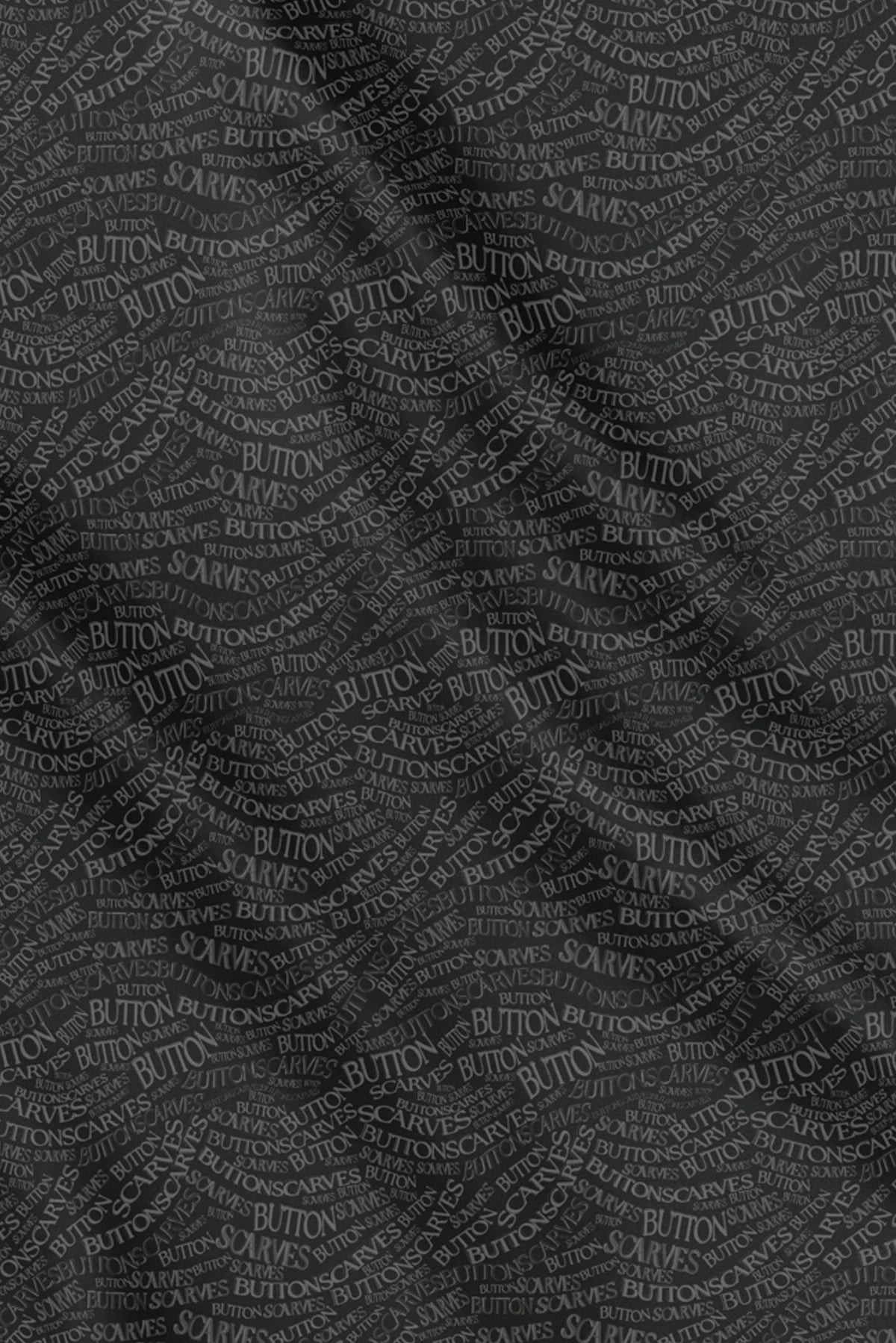 waves monogram printed square scarf in caviar by buttonscarves pattern detail