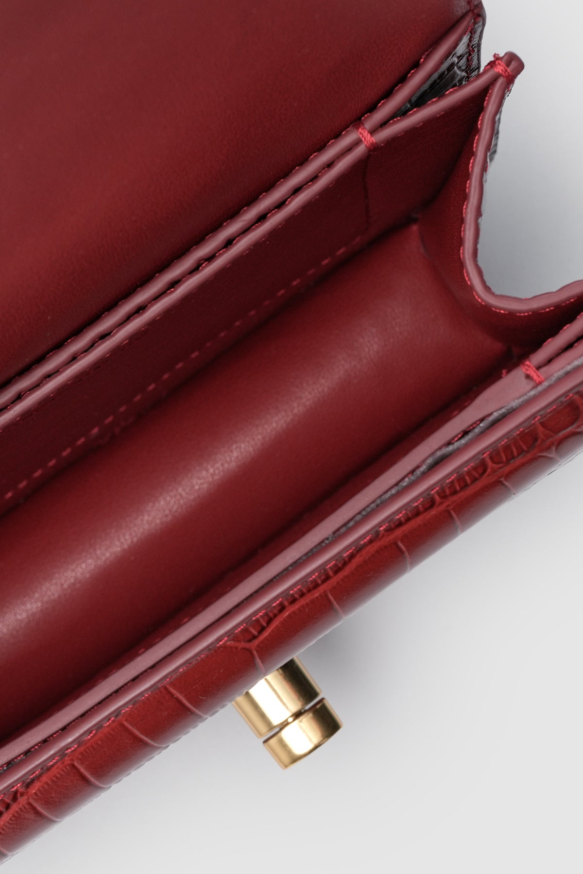 Alba Bag - Crimson Red in Croco