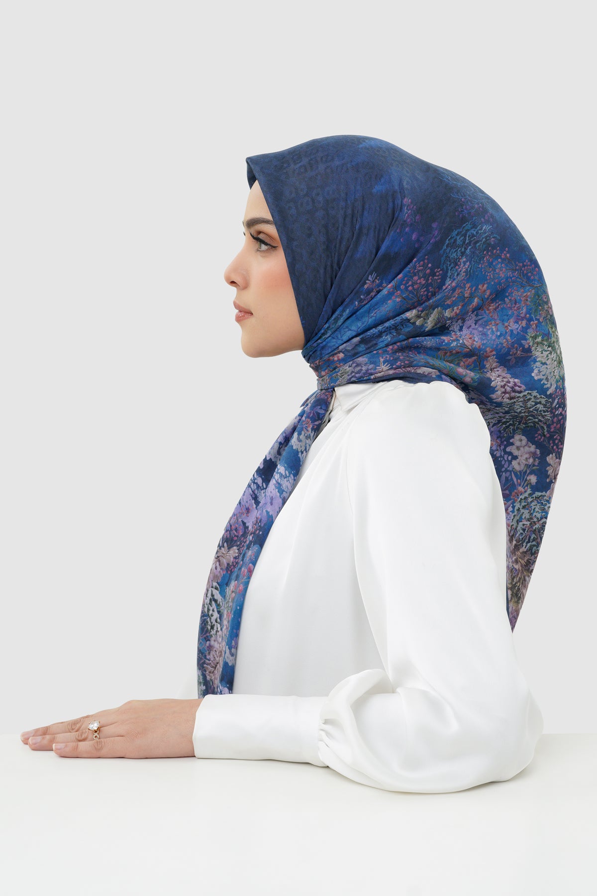 Holiday 3 Jacquard Voile - Sapphire Blue