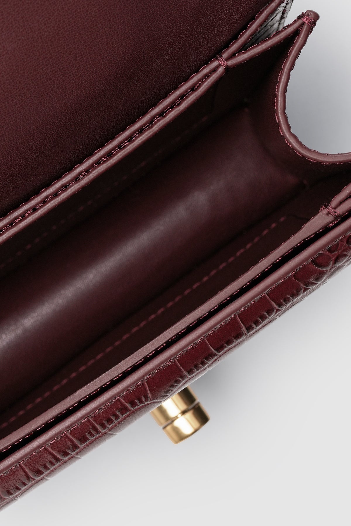 Alba Bag - Burgundy in Croco