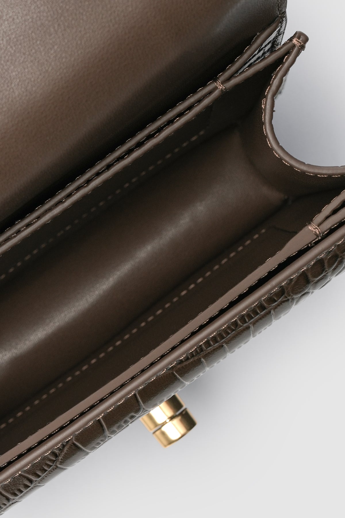 Alba Bag - Dark Mocha in Croco