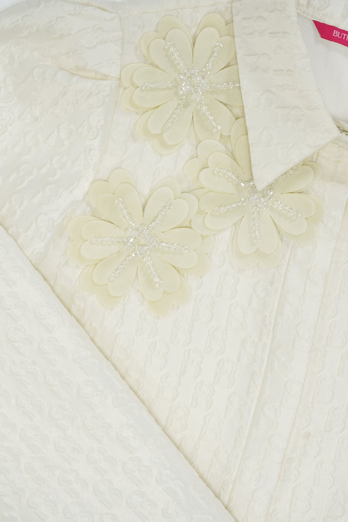 Signature Jacquard Crop Shirt - Ecru