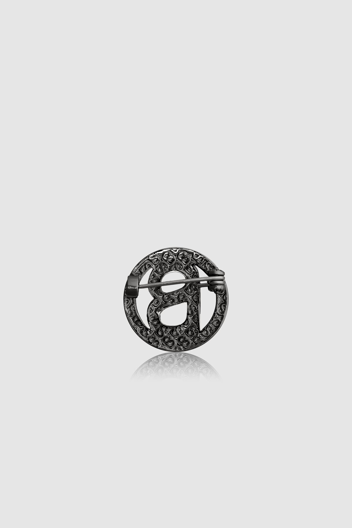 Round Pin Brooch Package 04 - Hematite