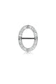 Lavish Oval Ring Brooch - Silver