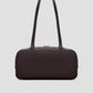 bria shoulder bag in dark brown by buttonscarves back view