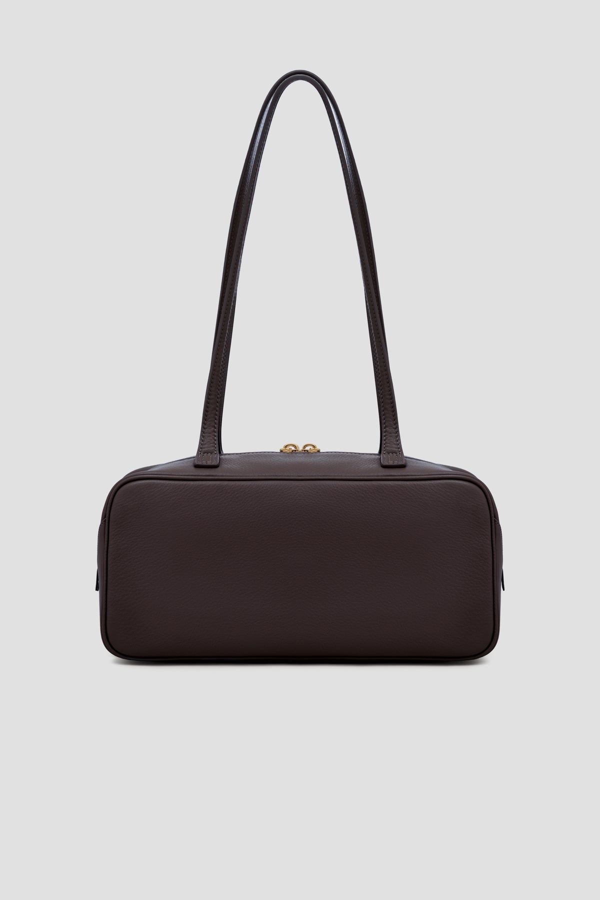 bria shoulder bag in dark brown by buttonscarves back view