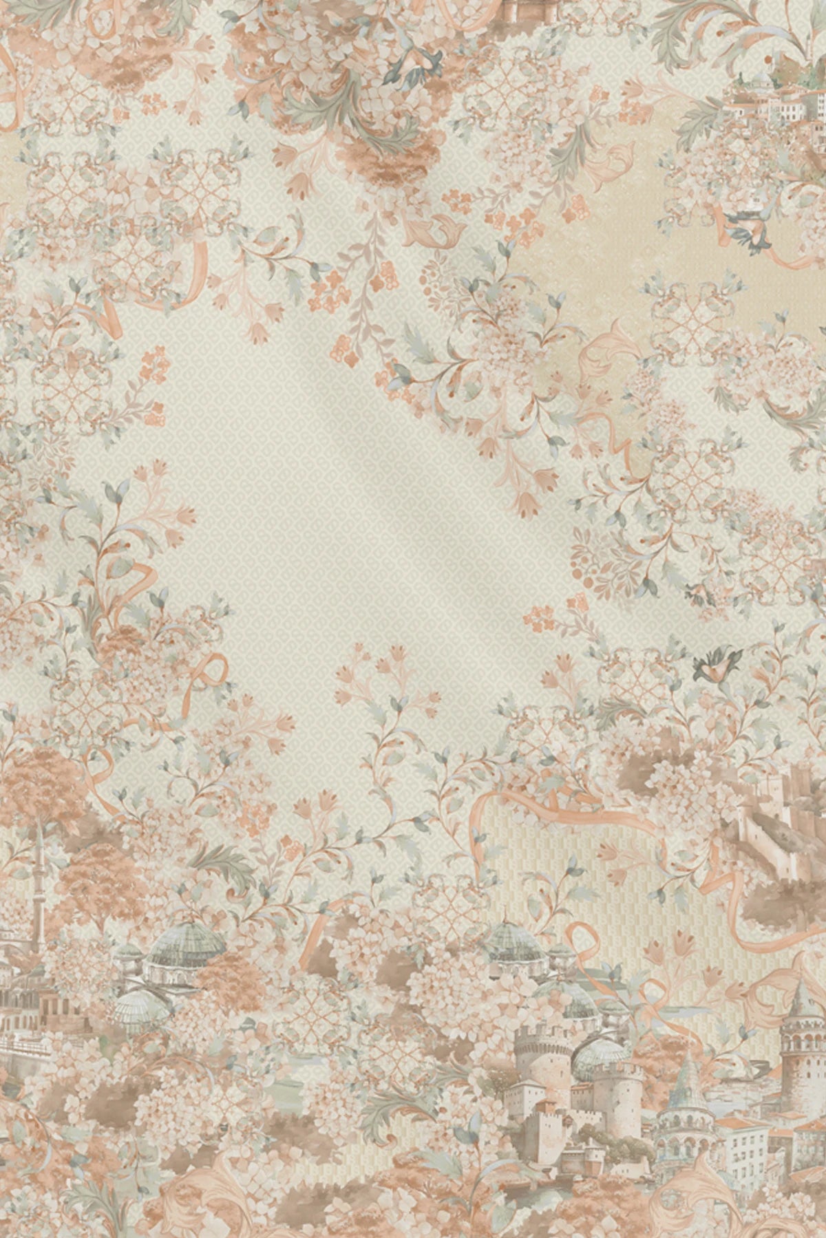 istanbul printed square scarf in dallah by buttonscarves pattern detail