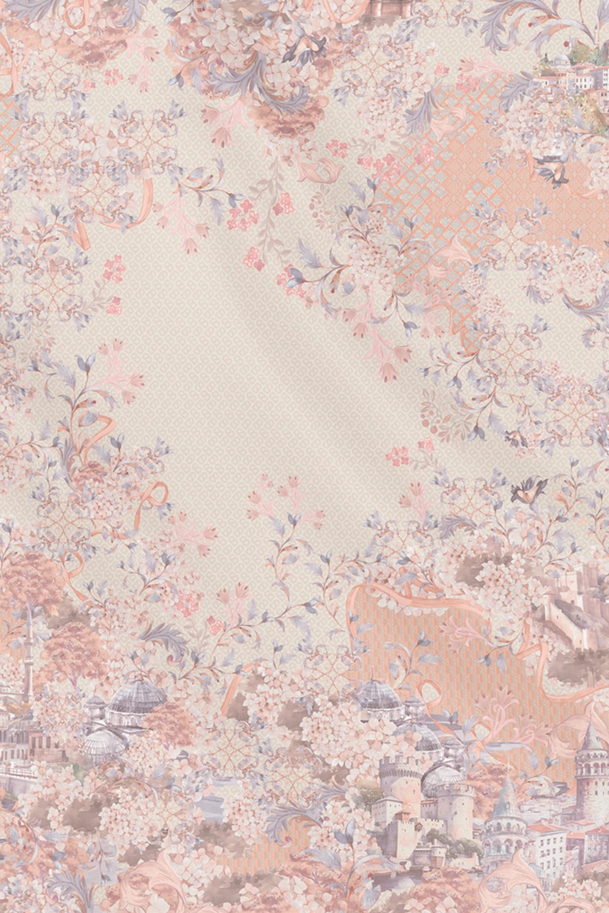 istanbul printed square scarf in palace by buttonscarves pattern detail