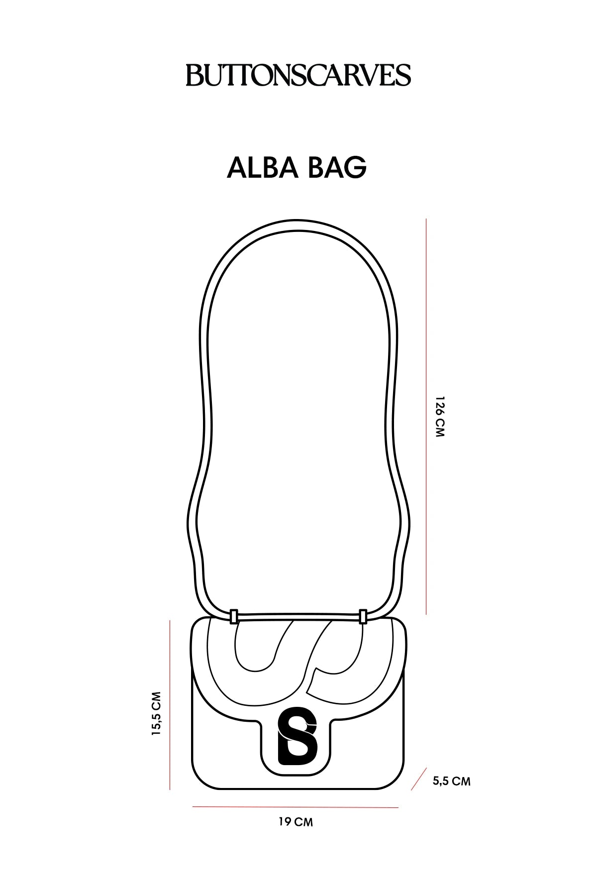 Alba Bag - Black/Red