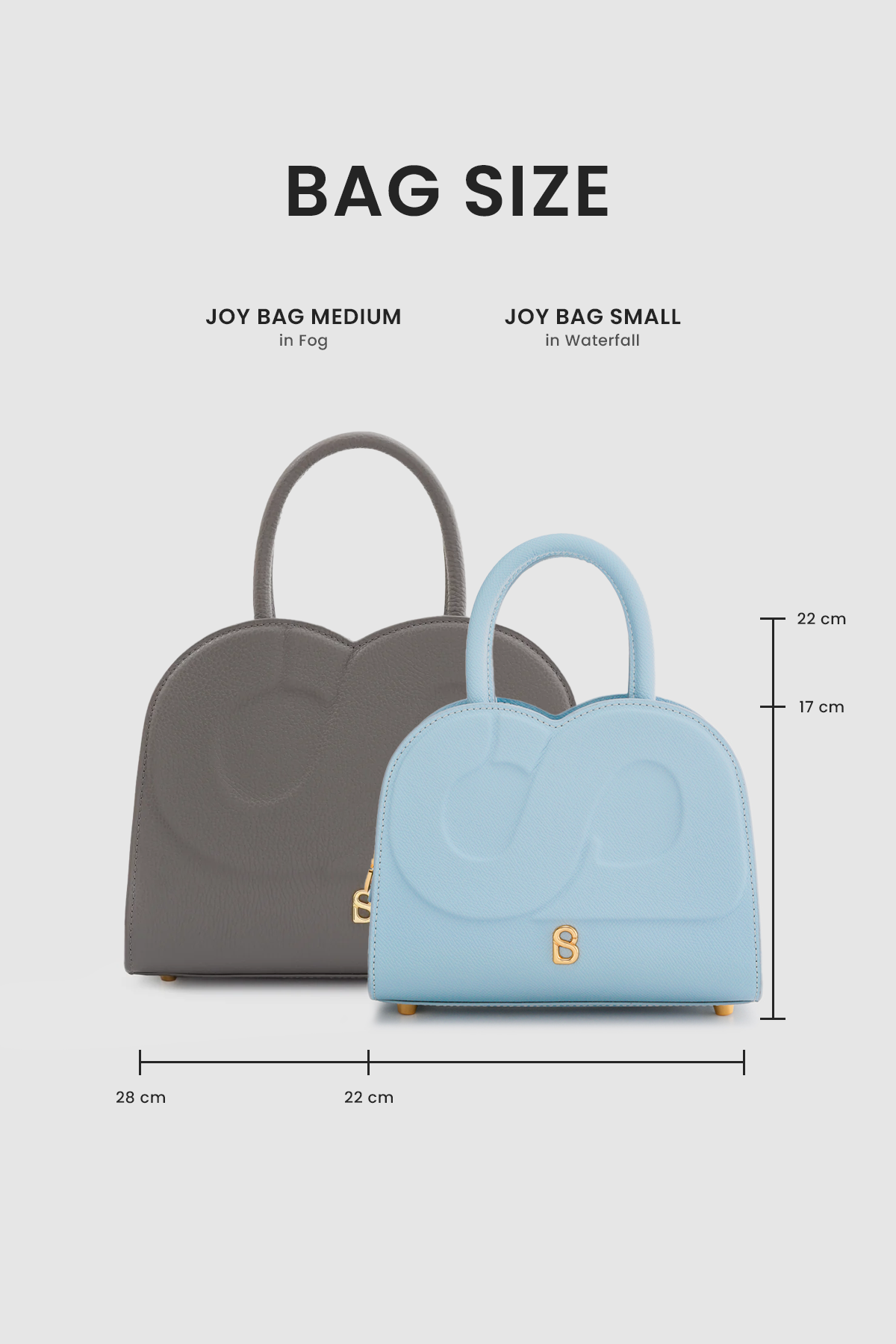 Joy Bag Small - Saffiano Leather - Waterfall