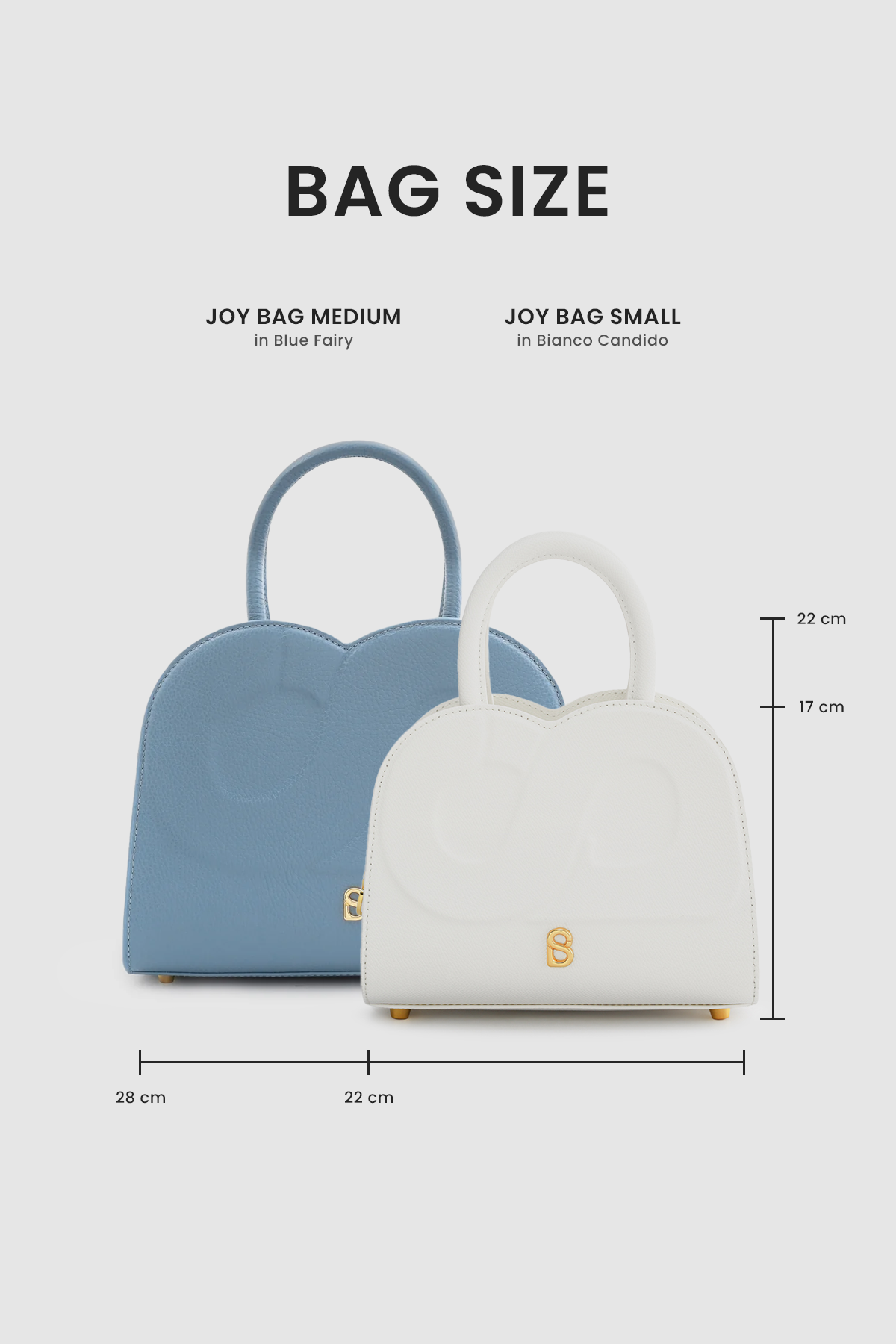 Joy Bag Small - Saffiano Leather - Bianco Candido