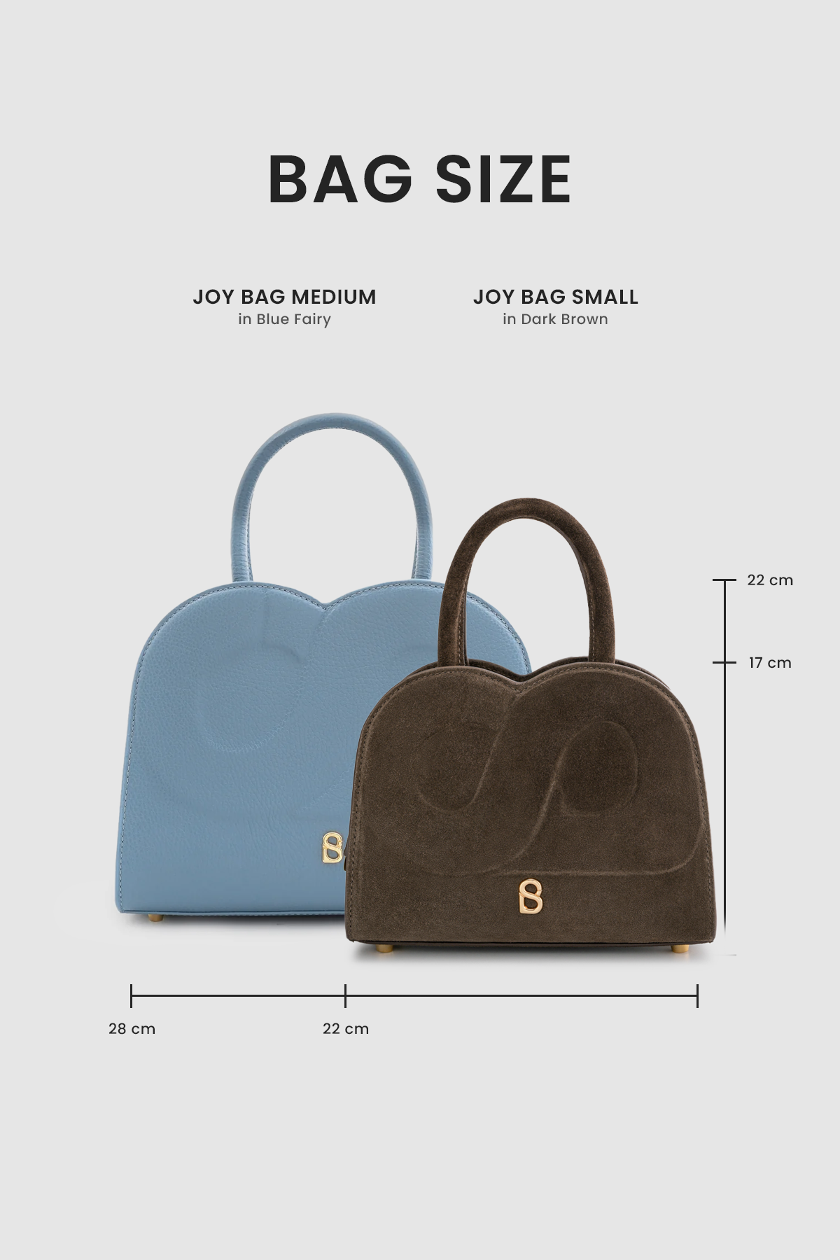 Joy Bag Small - Suede Leather - Dark Brown