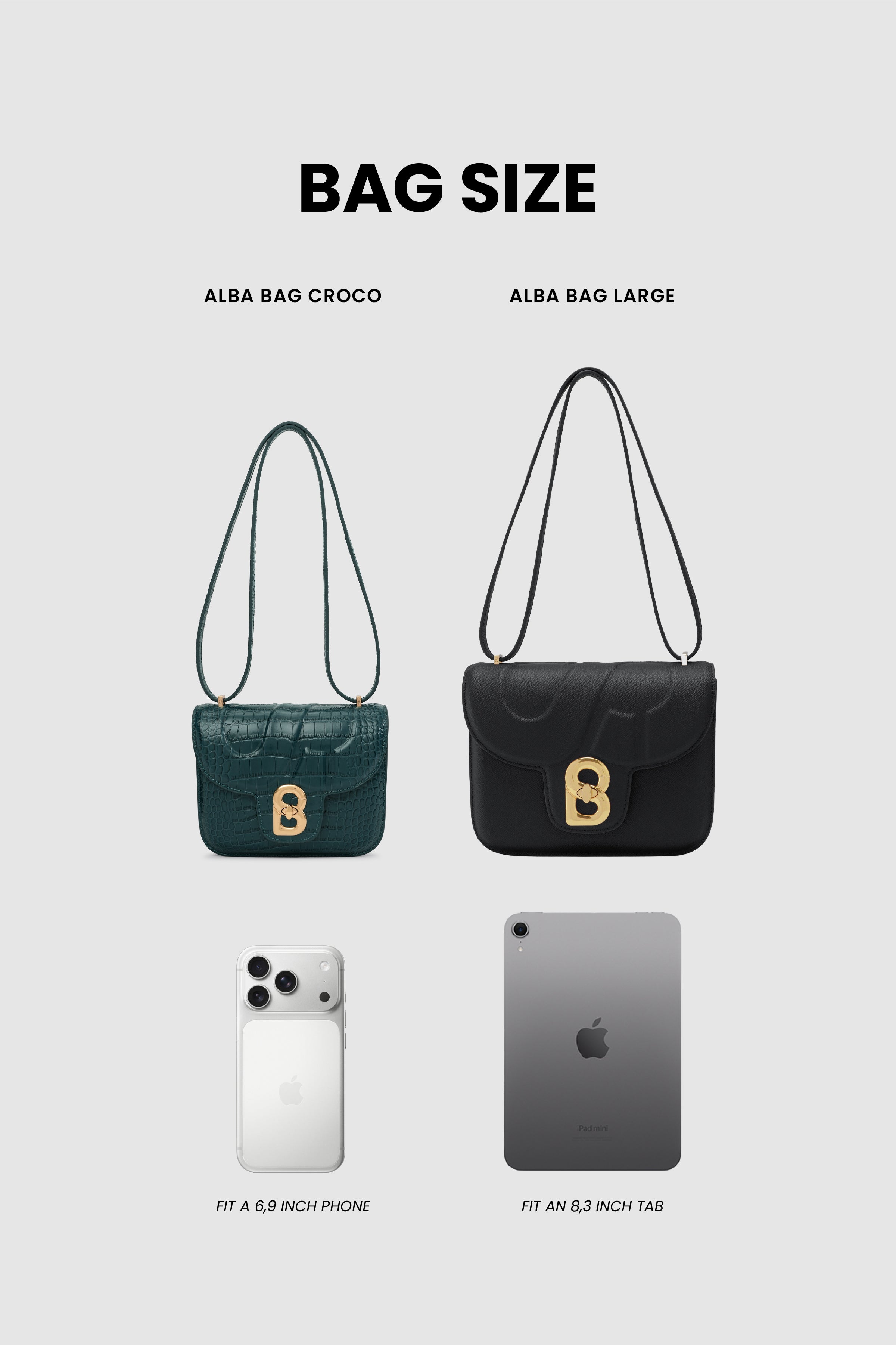 Alba Bag - Teal in Croco