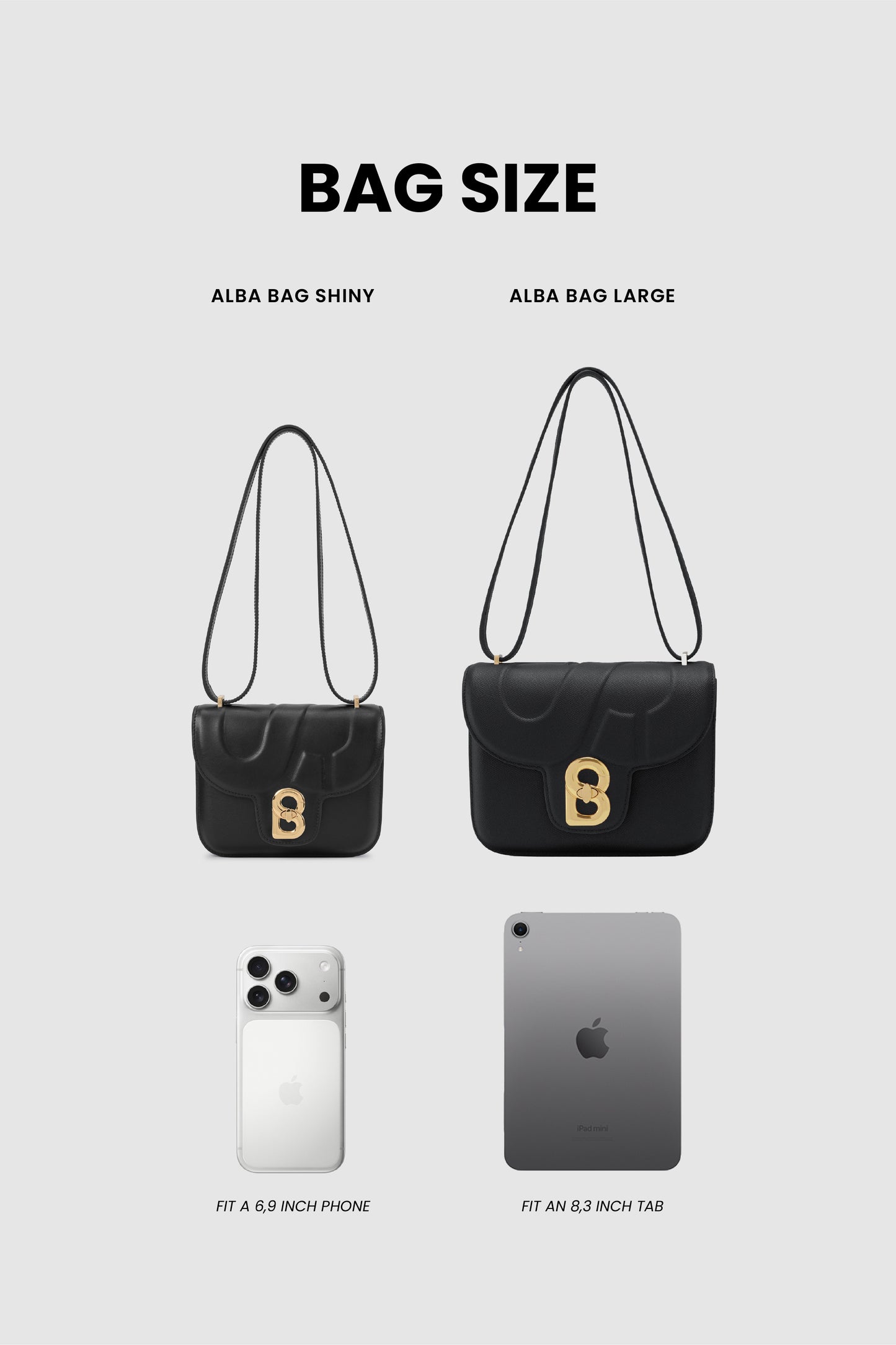 Alba Bag - Shiny Leather - Black