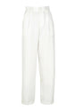 Contrast Stitch Pants - White