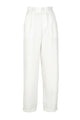 Contrast Stitch Pants - White
