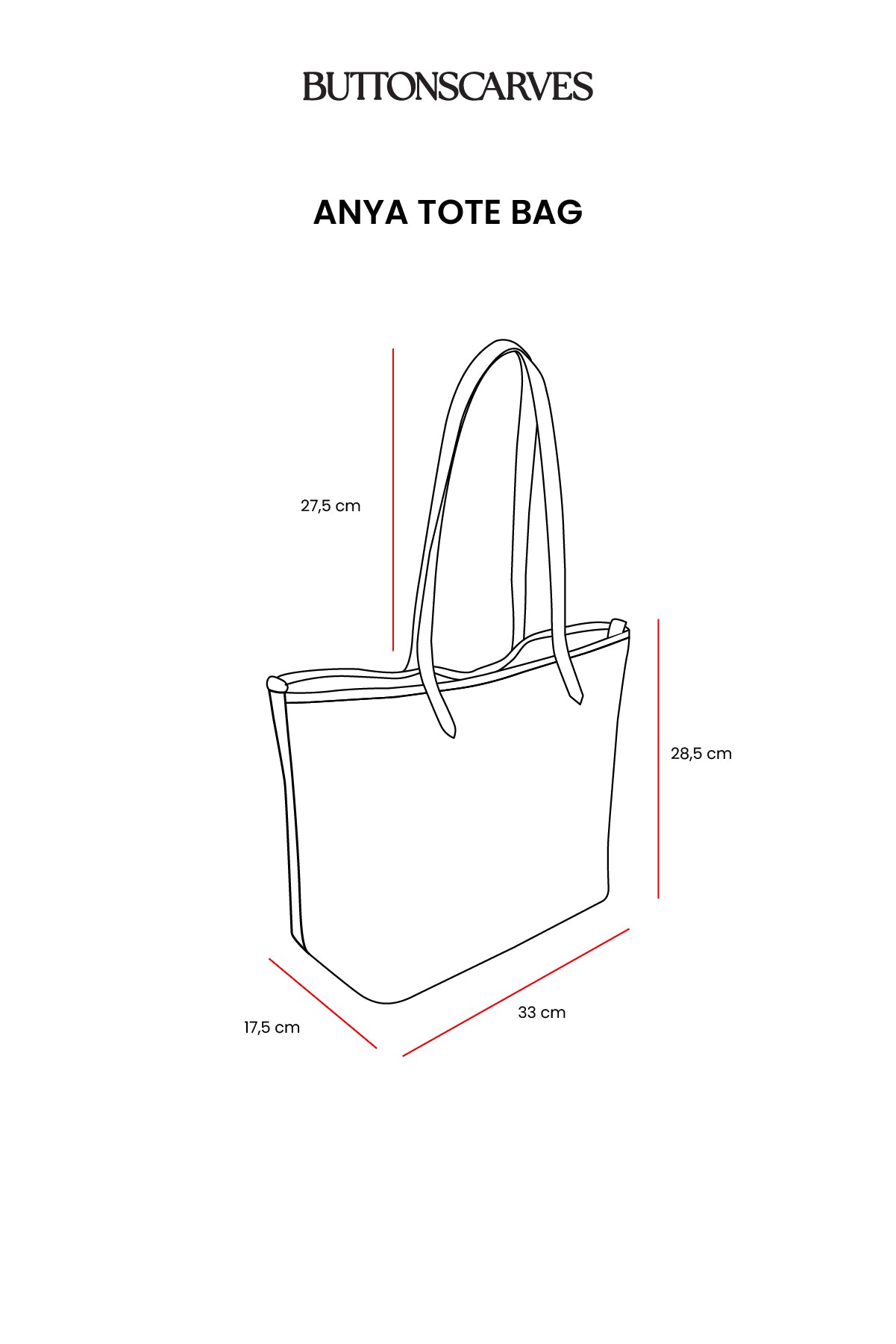 Anya Tote Bag - Black