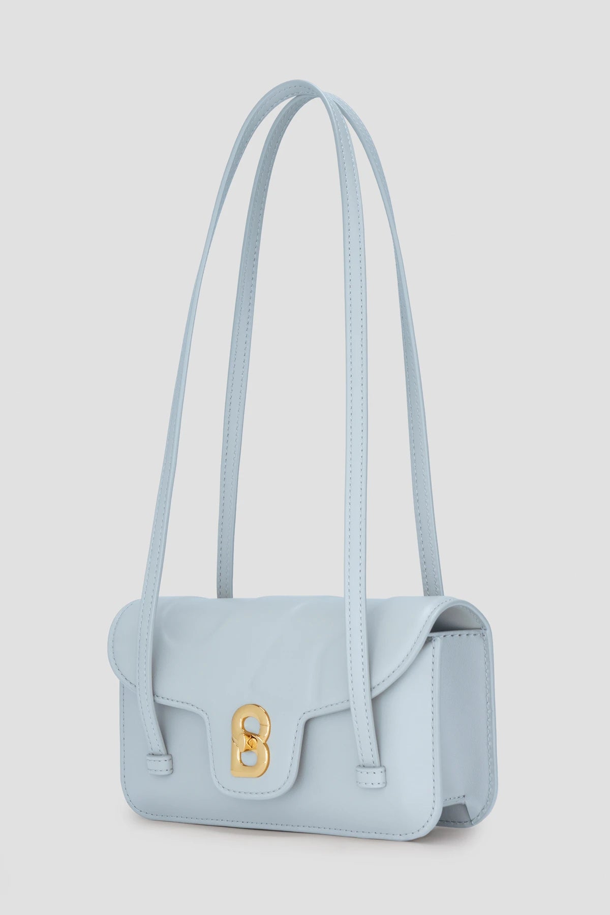 alka shoulder bag in azure by buttonscarves front view