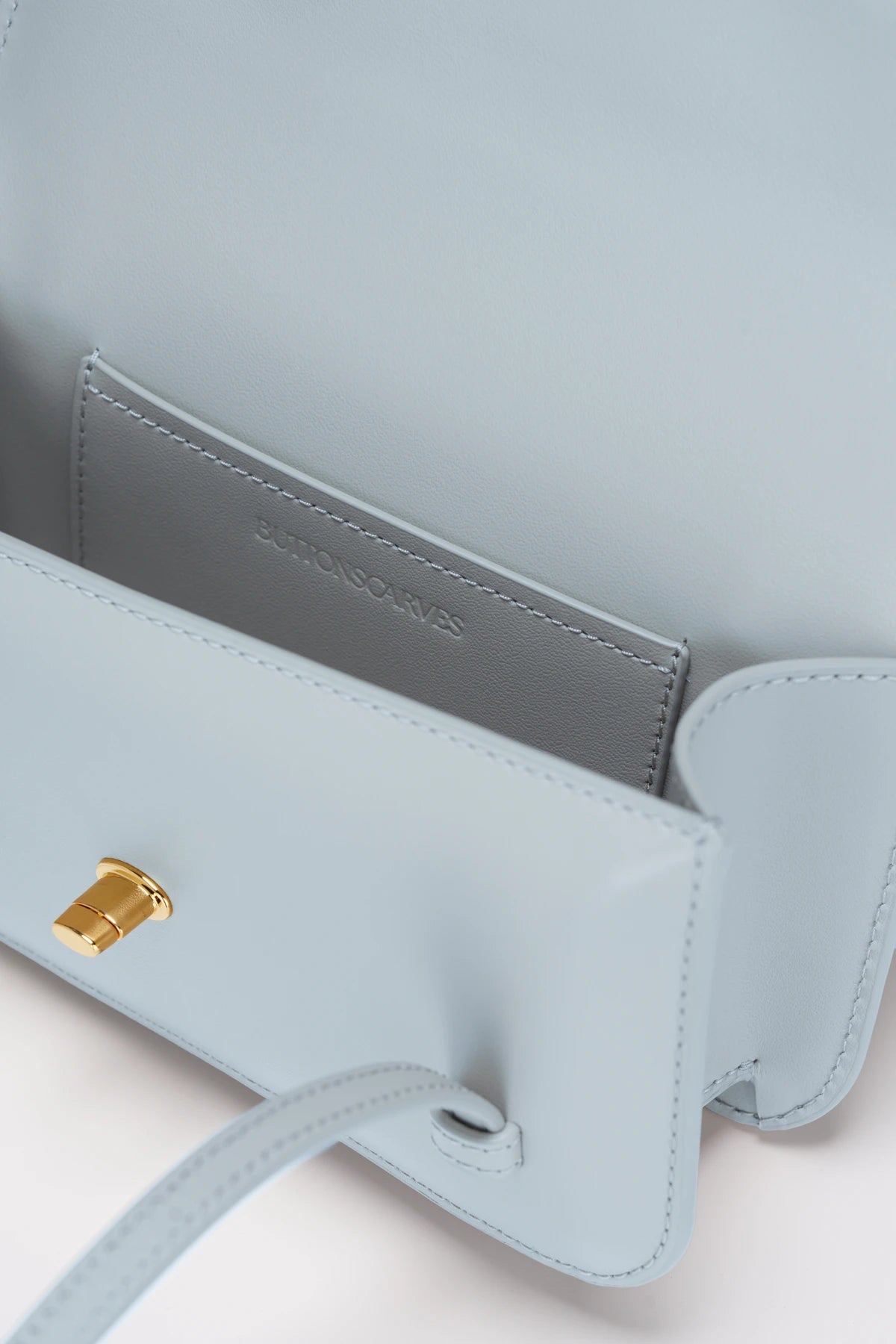 alka shoulder bag in azure by buttonscarves interior