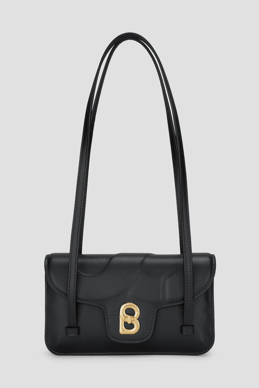 alka shoulder bag in black by buttonscarves 