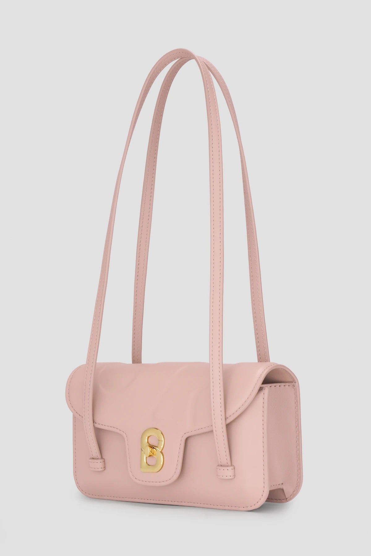 alka shoulder bag in blush pink by buttonscarves front view