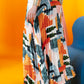 Ameena Abstract Pleated Skirt - Multicolor