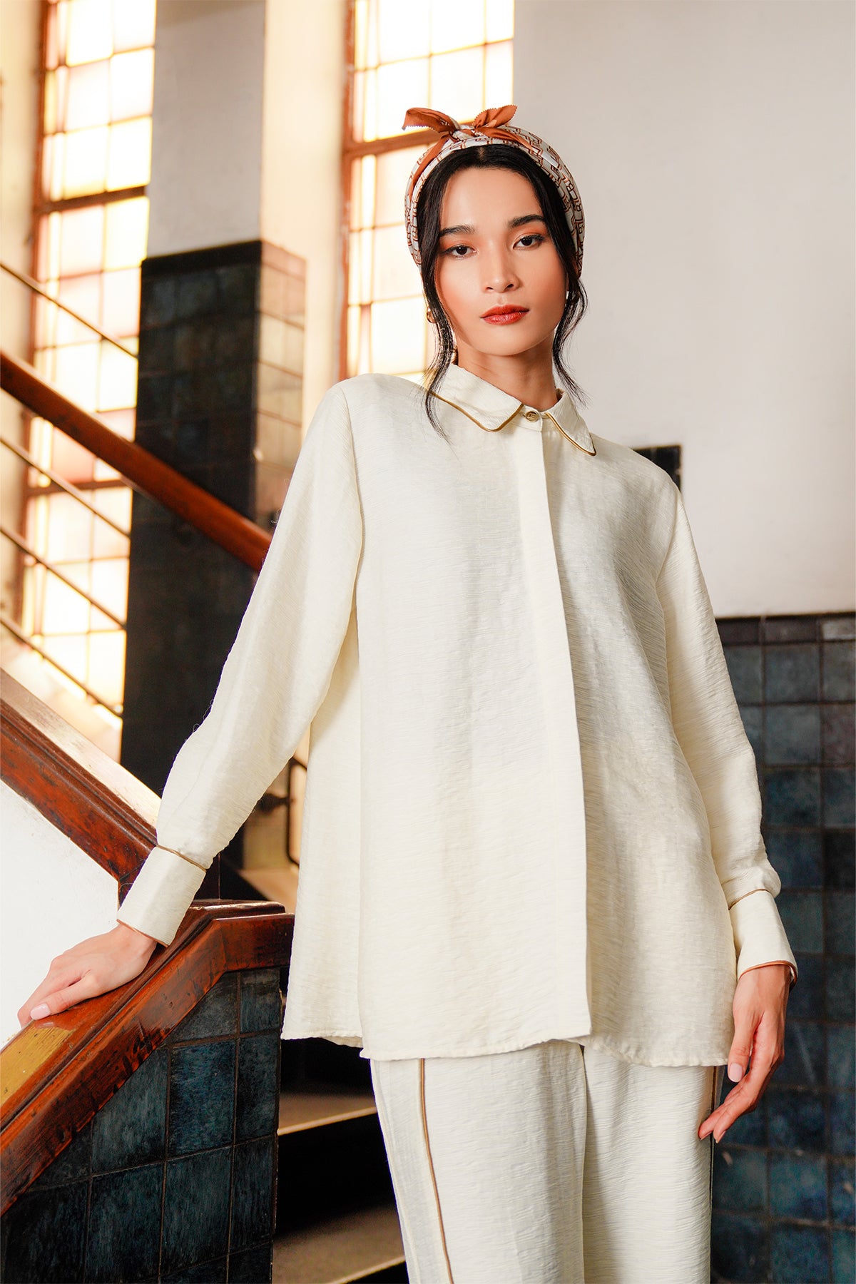 Amona Binding Shirt - Cream