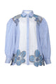 Anca Embroidery Shirt - Blue