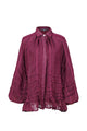 Anzy Shirt With Pleated Detail - Maroon