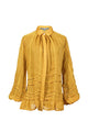 Anzy Shirt With Pleated Detail - Mustard