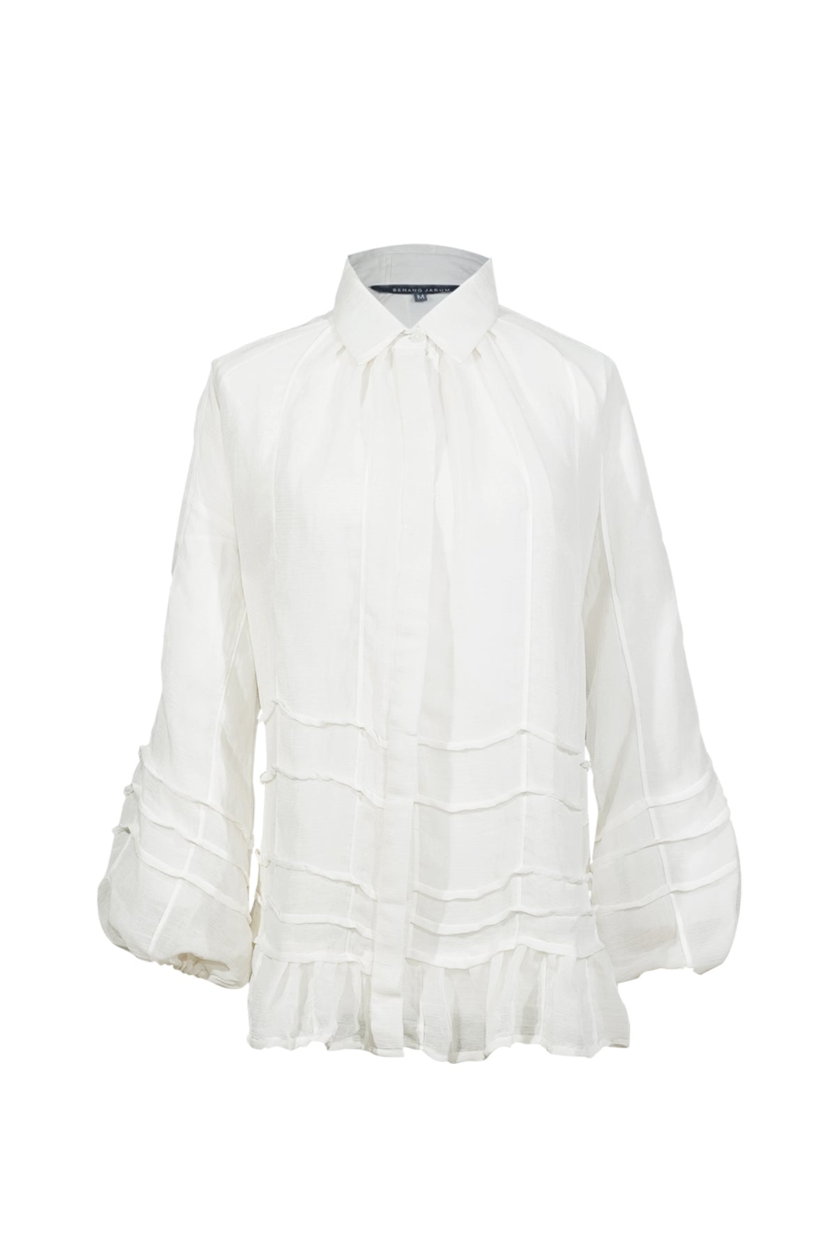 Anzy Shirt With Pleated Detail - Broken White