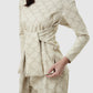 Beverly Monogram High Neck Top - Cream