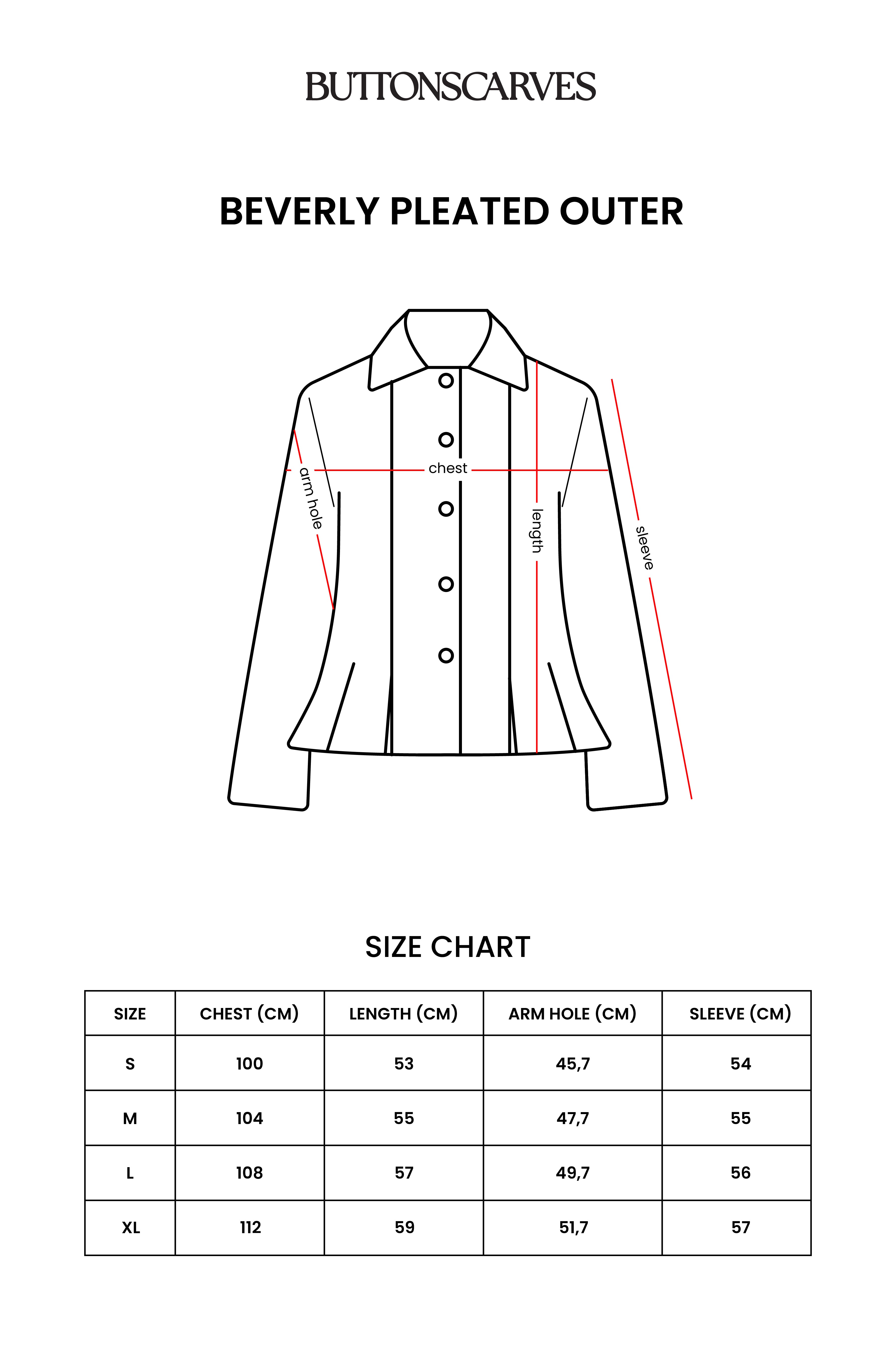 Beverly Pleated Outer - Black