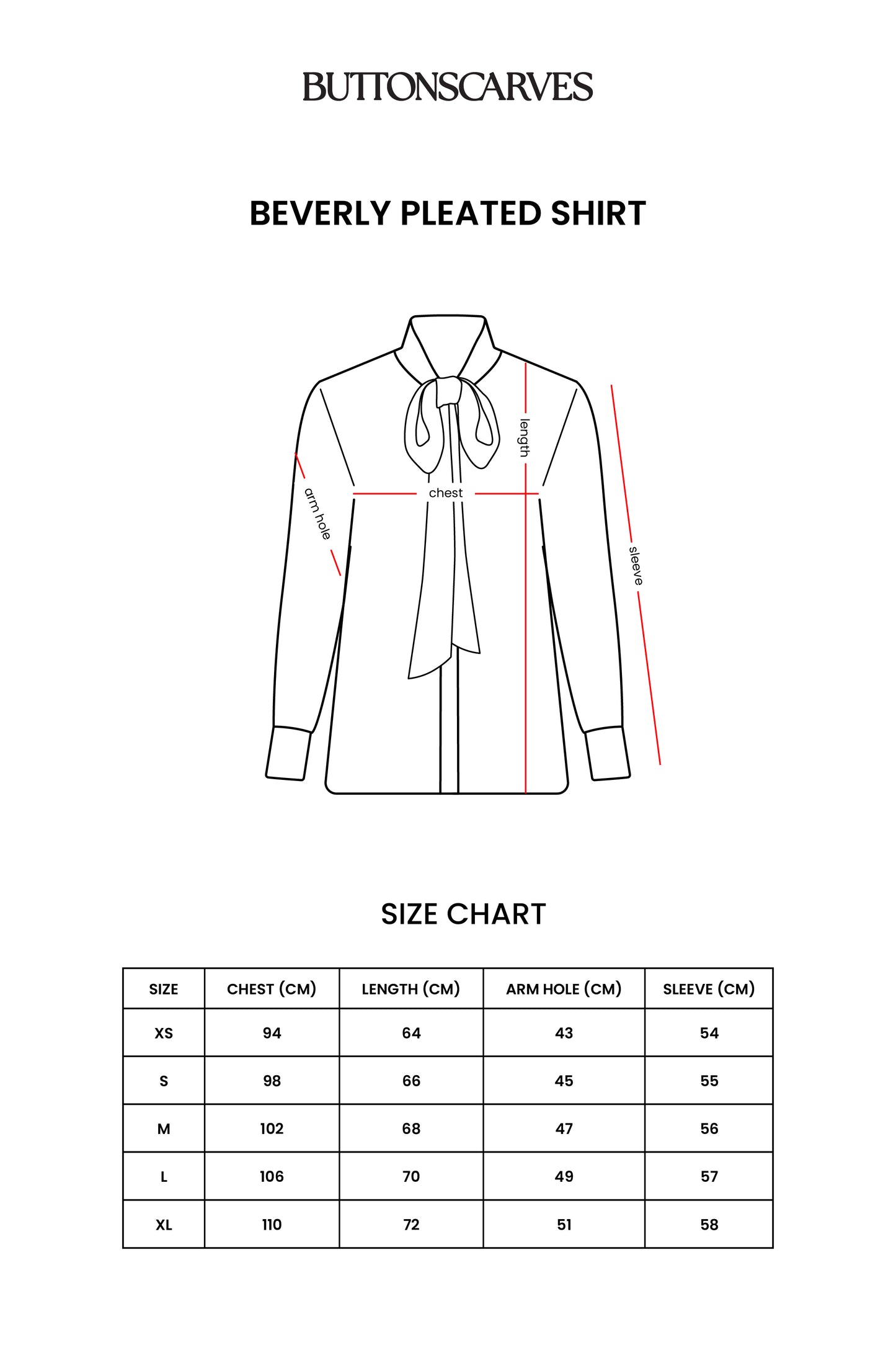 Beverly Pleated Shirt - Navy