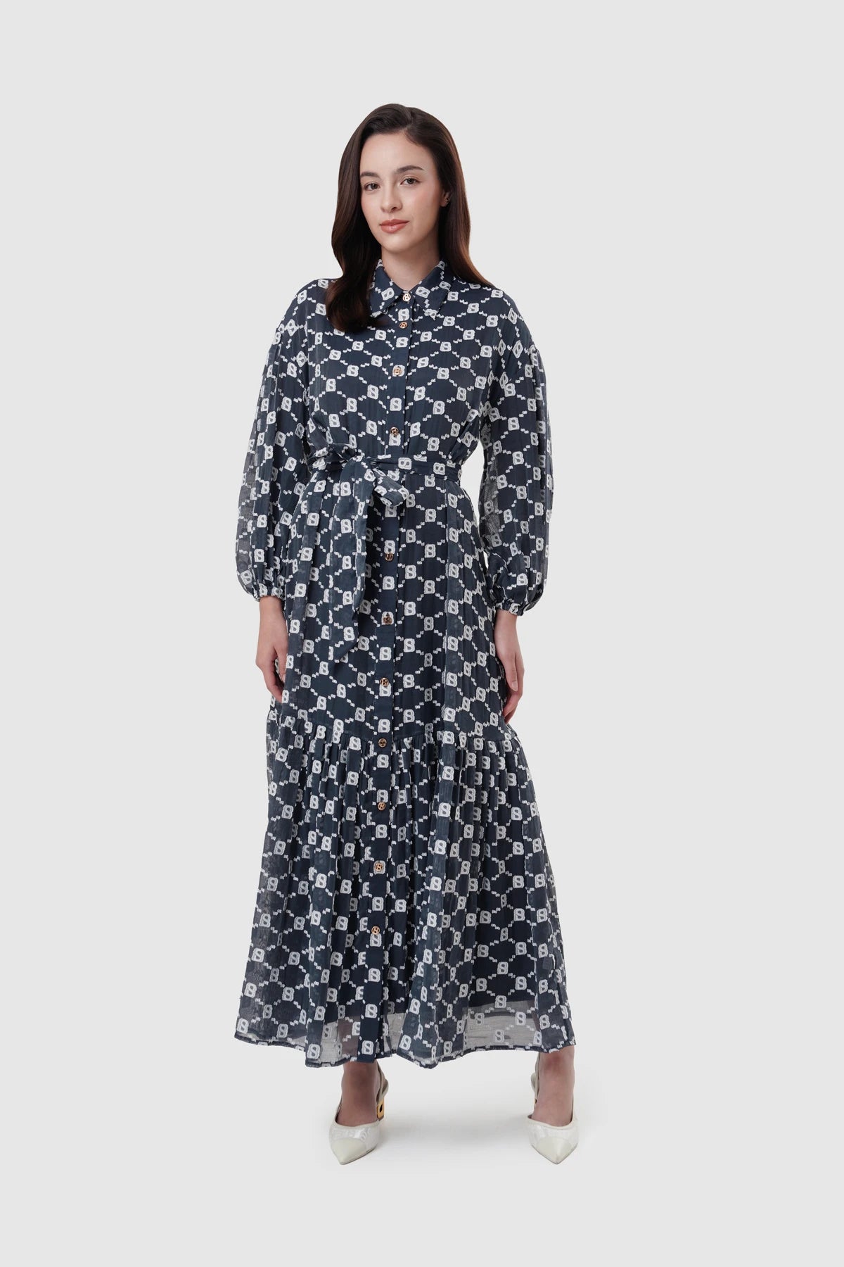 Beverly Shirt Dress - Navy