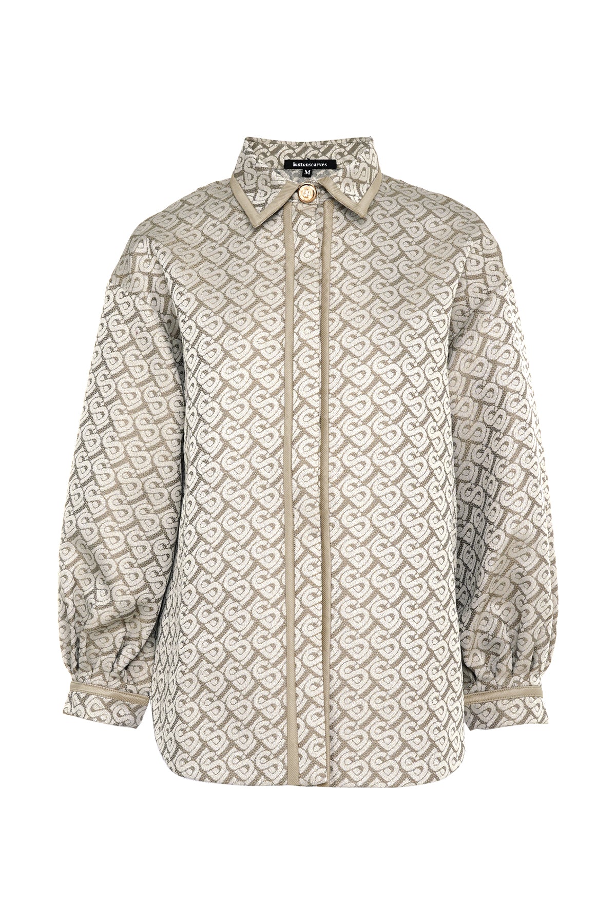 Bimu Jacquard Puff Shirt - Brown