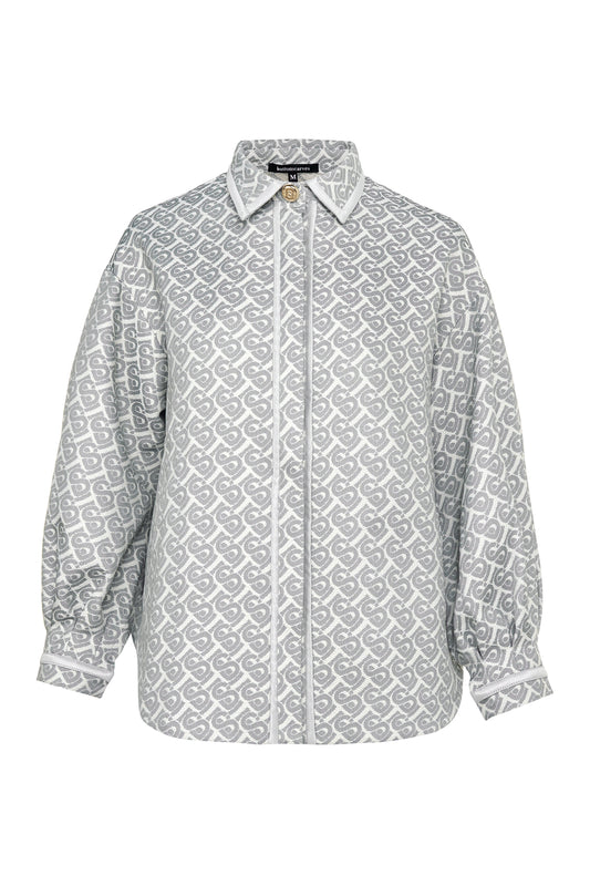 Bimu Jacquard Puff Shirt - Grey