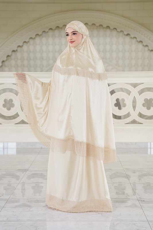 Lavish Tapis Prayer Robe - Almond